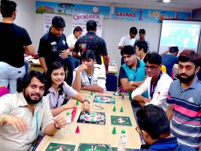 Game development team at work