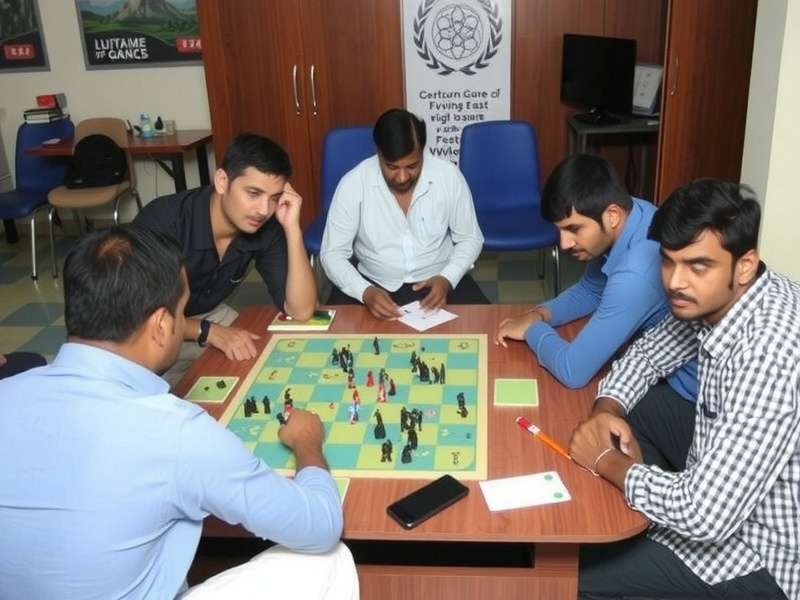 Racing game action scene